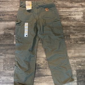 Olive Carhartt Loose Original Fit Dungaree 32x32